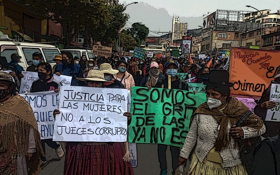 Ante la justicia patriarcal: Mujeres bolivianas movilizadas contra la liberación de feminicidas y violadores￼